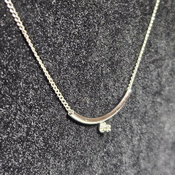 *Sale* Vintage Signed Amway Artistry Sterling Silver Tiny Diamond Pendant 14” - Picture 7 of 15
